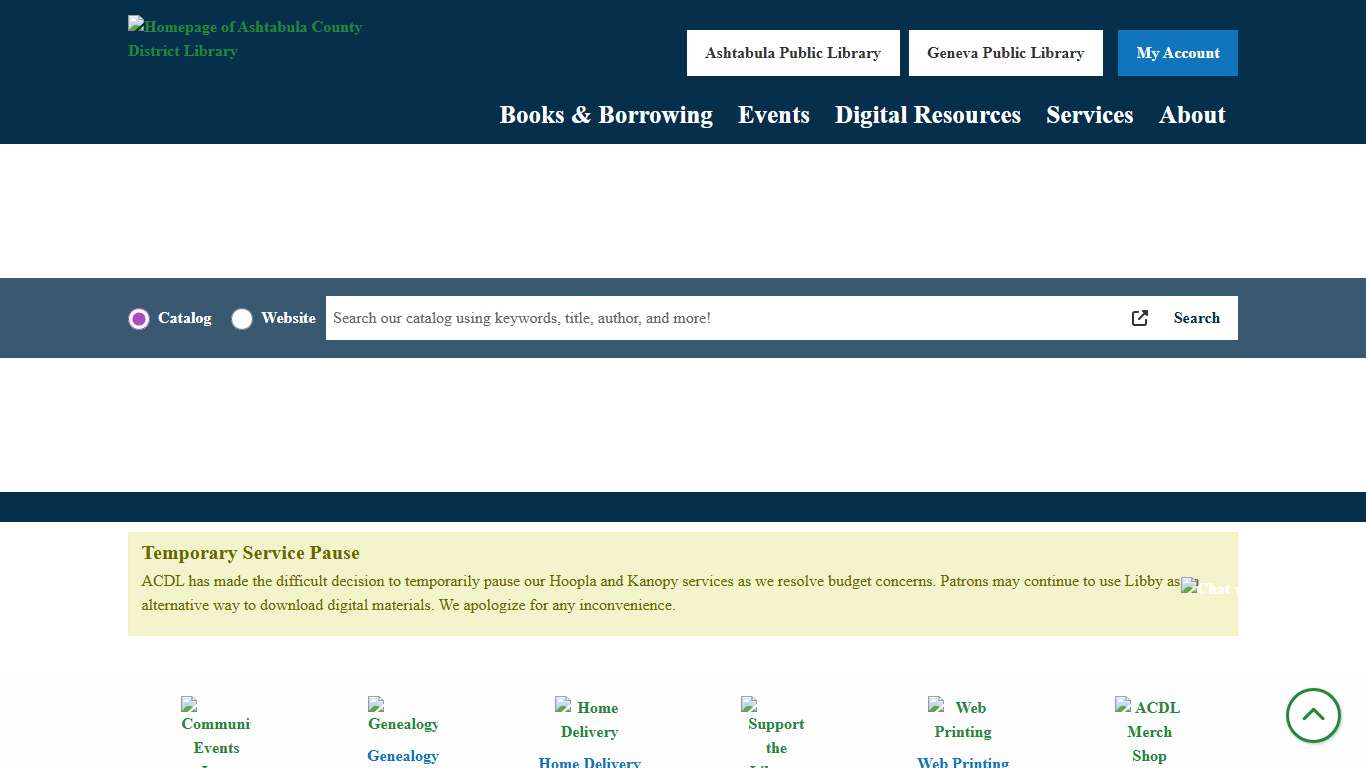 Home Ashtabula County District Library