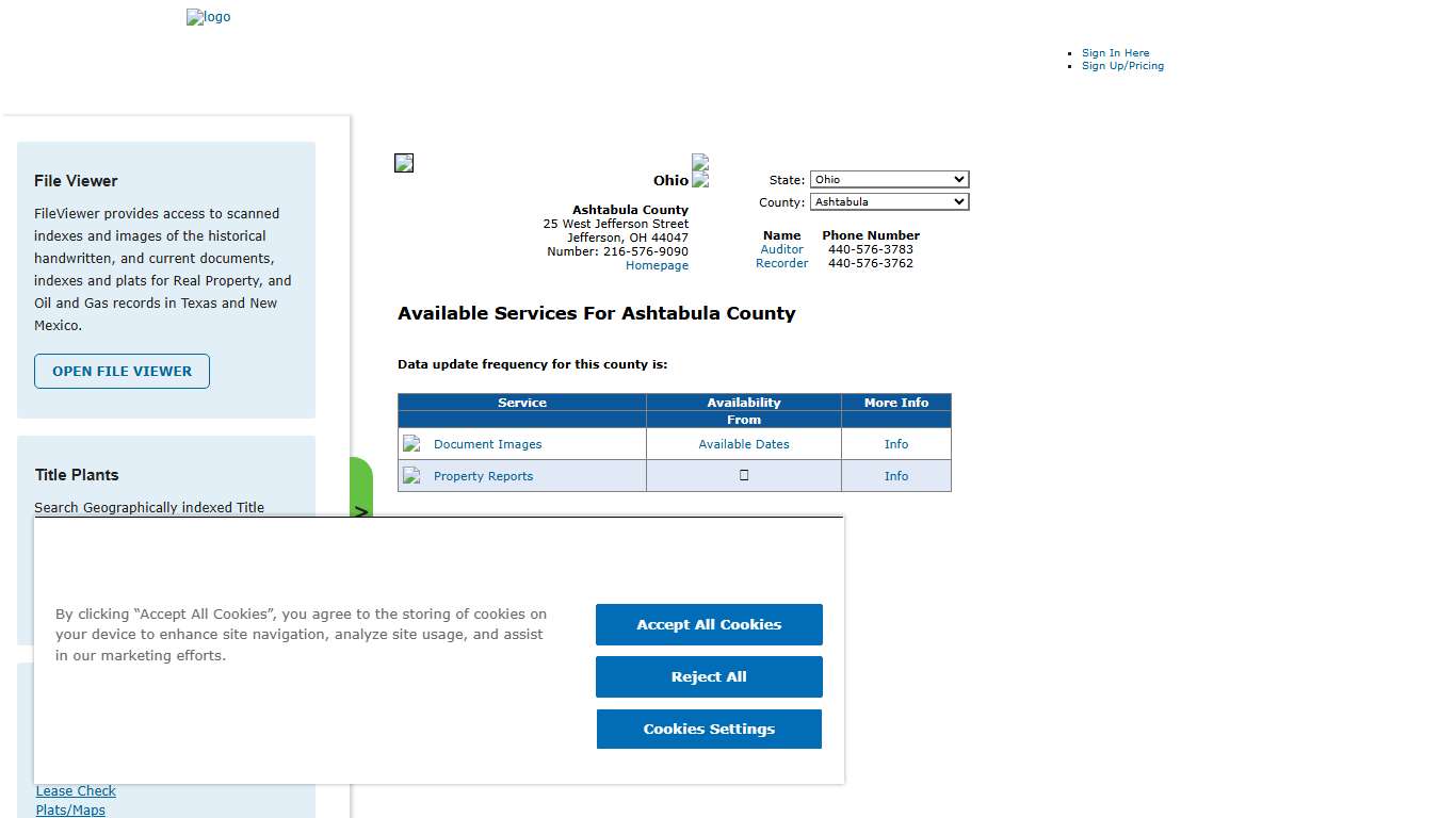 Search Ashtabula County Public Property Records Online CourthouseDirect.com